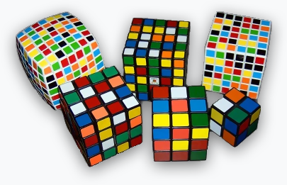 Différentes tailles de Rubik’s cubes
